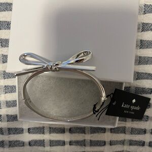 NWT Kate Spade Skinny Mini Silver Bow Bangle